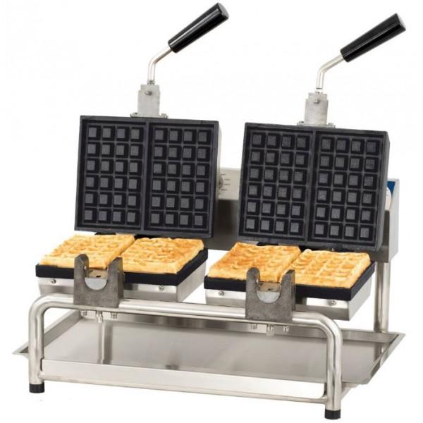 Gaufrier double ouverture 180° châssis en acier inoxydable 3600 W_0