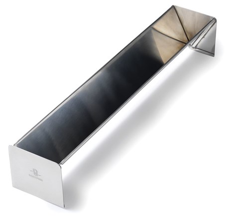 GOUTTIÈRE À BÛCHE TRIANGULAIRE INOX 50 X 9 X 7.5 CM 163 CL
