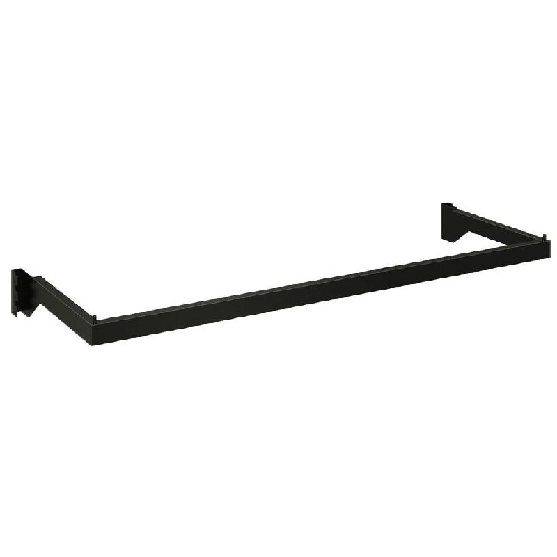 Guidon penderie rectangulaire - section 30x15mm L90cm - noir_0