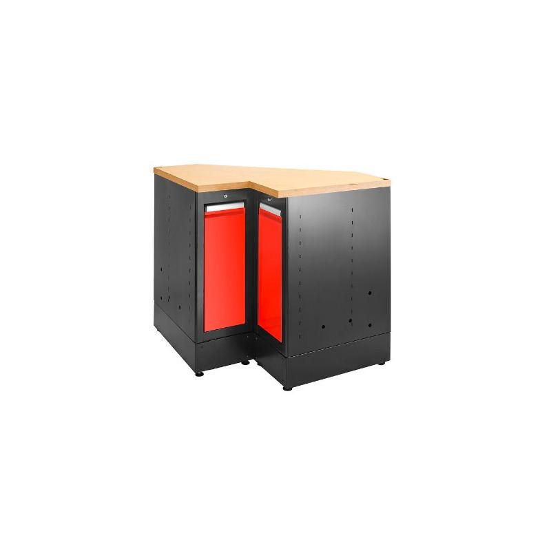 Jls3 cabinet d'angle simple avec plan de travail en bois red - jetline - FACOM france | jls3-mbscsw_0