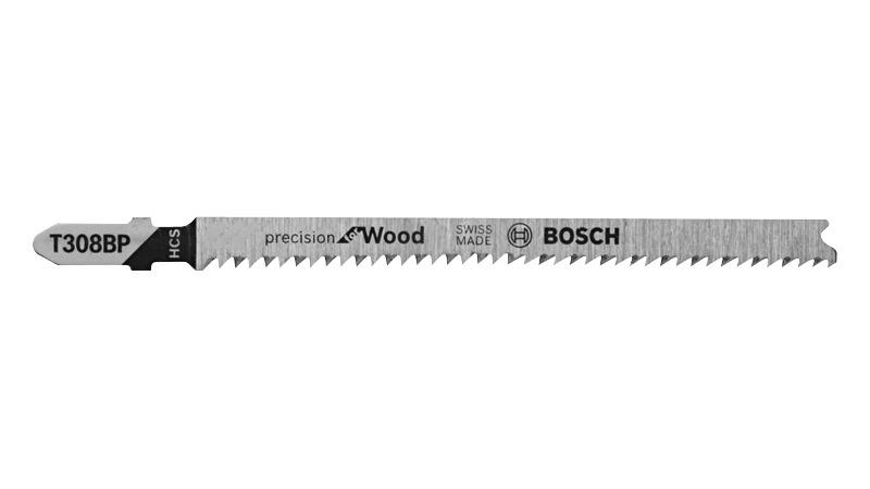 LAME DE SCIE SAUTEUSE EXPERT WOOD 2-SIDE CLEAN T308 BP PACK DE 5 - BOSCH - 2608900558