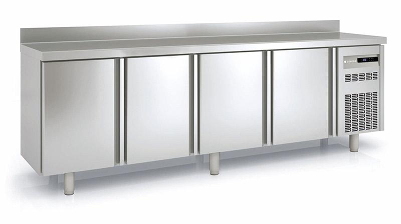 Meuble réfrigéré 600 adossé positif - 4 portes pleines - MRS-250 - capacité 516L et gaz R290_0