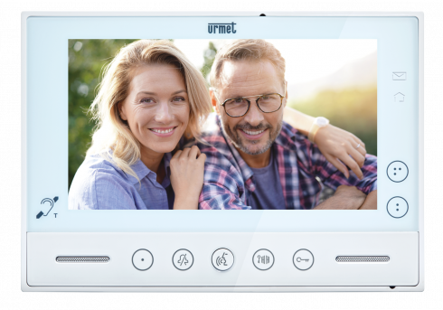 Moniteur vidéo 7'' Modo Urmet - 1719/1 - Compatible loi accessibilité, bus 2 fils 2VOICE et domotique Yokis_0