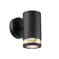 Nordlux Applique murale BIRK Single Aluminium Noir, H.17.2 - IP44 - GU10 / Extérieur - noir 5701581383388_0