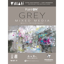 PAINTON US GRIS BLOC COLLÉ 20F 15,2X20,3CM 250G - GRIS - LOT DE 8