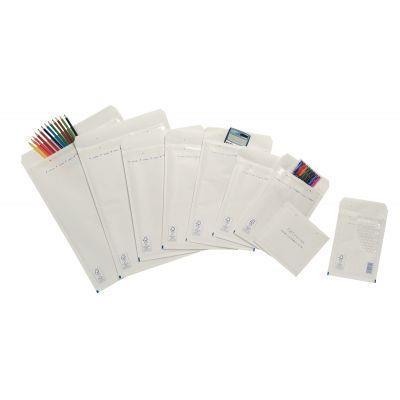 Paquet de 10 pochettes bulle d\'air 220x260 blanc bande de protection_0