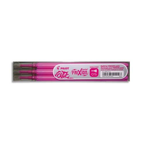 RECHARGE ROLLER PILOT FRIXION POINT POINTE AIGUILLE 0.3MM ENCRE EFFAÇABLE COLORIS ROSE SET DE 3 UNITÉS - LOT DE 2