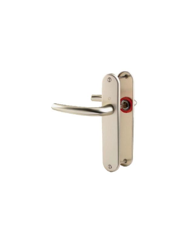 ENSEMBLE SAN DIEGO PETIT MODEL TYPE BEC DE CANE FINITION F2 ALUMINIUM ASPECT CHAMPAGNE - HOPPE - 3230303