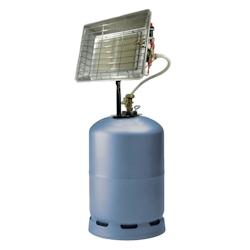 Proweltek - Chauffage radiant à gaz 4200W pour usage extérieur - Détendeur réglable butane/propane inclus - Gris_0