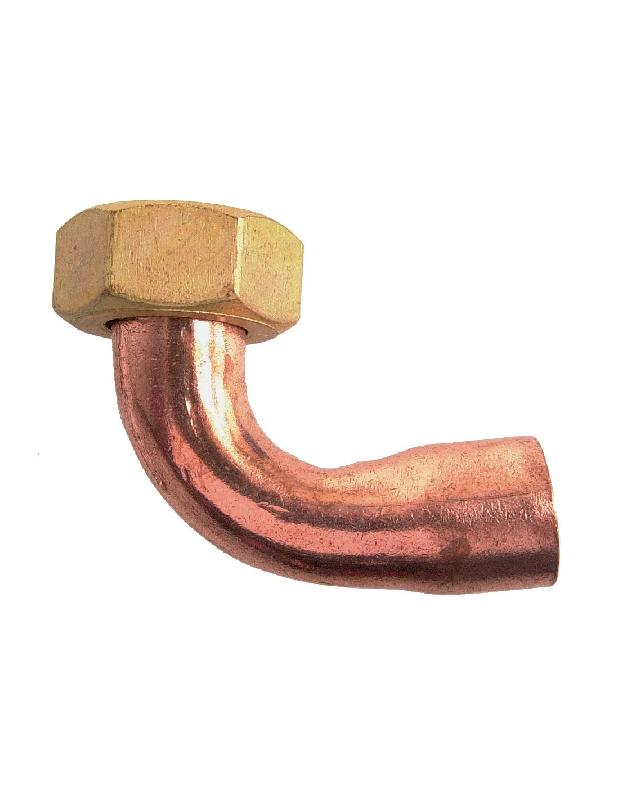RACCORD 2 PIÈCES ÉCROU PRISONNIER COUDÉ F20X27 Ø 22 - GARIS - D12211B