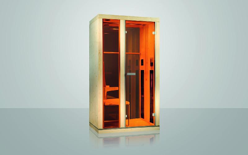 Sauna cabine infrarouge - Ergo Balance 1 pour 1 personne - Bois épicéa - 115x80x208 cm - Puissance 1570W_0