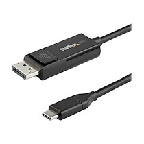 STARTECH.COM 3FT (1M) USB C TO DISPLAYPORT 1.2 CABLE 4K 60HZ, BIDIRECTIONAL DP TO USB-C OR USB-C TO DP REVERSIBLE VIDEO ADAPTER CABLE, HBR2/HDR, USB TYPE C/THUNDERBOLT 3 MONITOR CABLE - 4K USB-C TO DP CABLE (CDP2DP1MBD) - CÂBLE DISPLAYPORT - USB-C POUR D