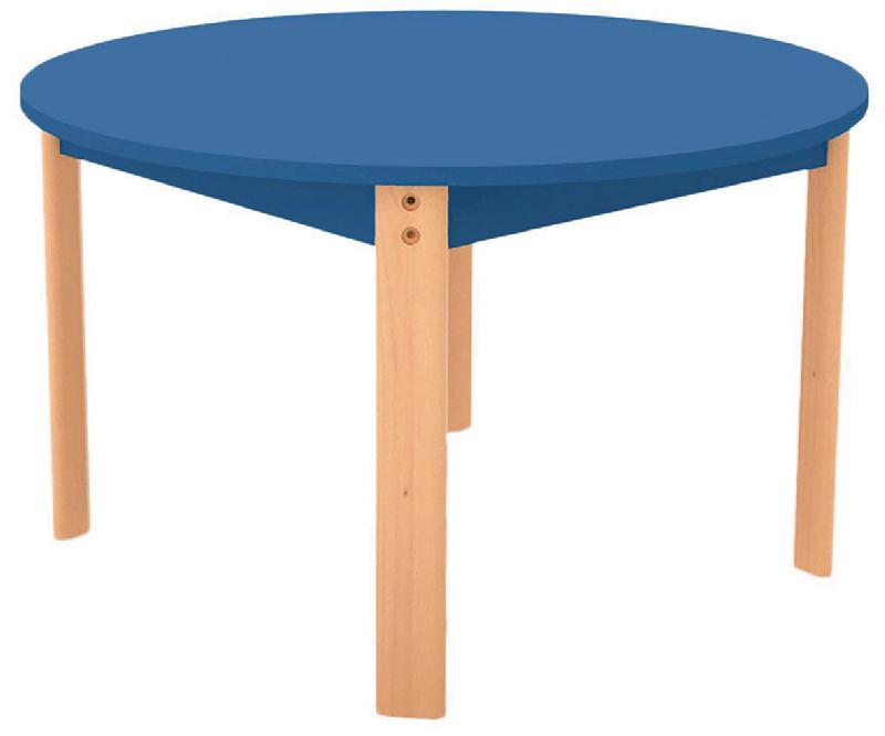 TABLE ERGO RONDE T3 - BLEU/HÊTRE - MANUTAN COLLECTIVITÉS