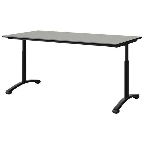 TABLE MALIBU 160X80 T3/T6 DL ST ISOS GRIS 1400/NO NOIR 9005 - MANUTAN EXPERT