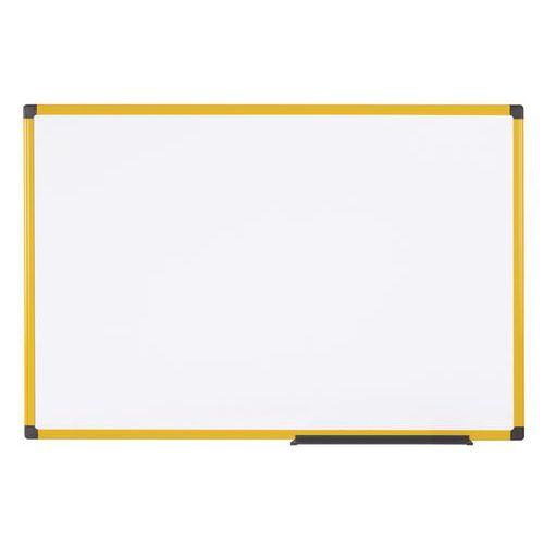 TABLEAU BLANC MAGNÉTIQUE MAYA INDUSTRIE JAUNE 120 X 90 CM - BI-OFFICE