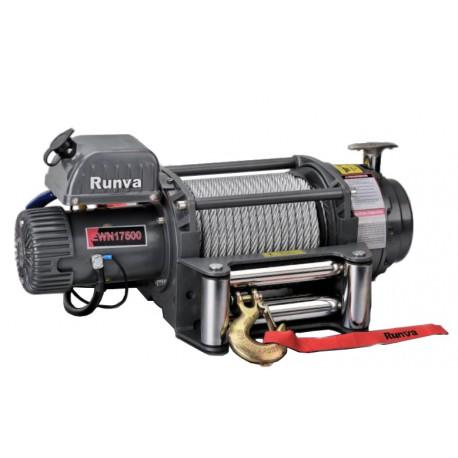 Treuil électrique Runva 7938 kg 12V - télécommande filaire et radio, guide câble à rouleau, relais et câblage_0