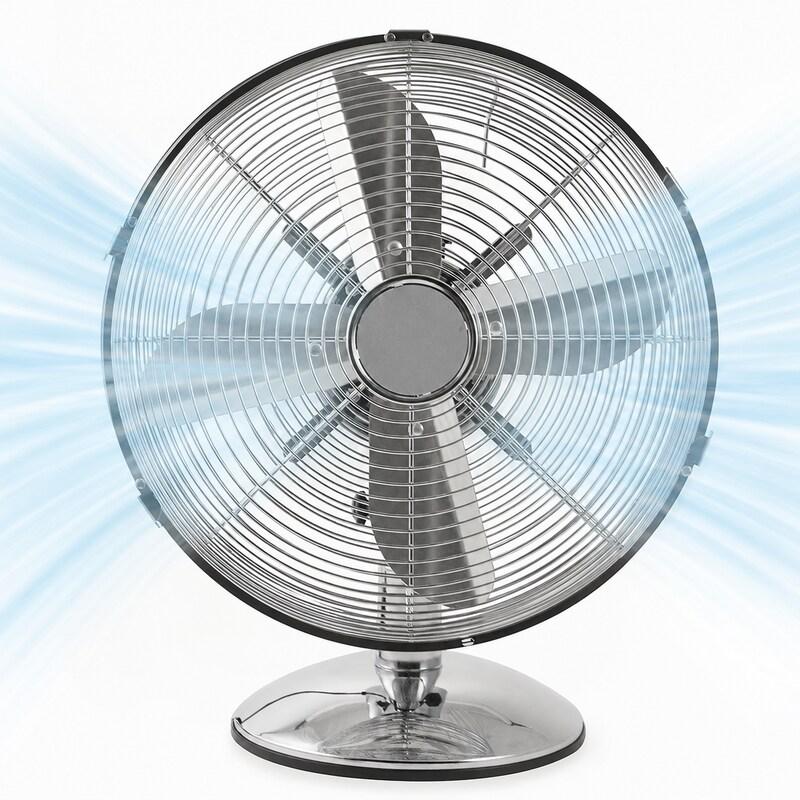 Ventilateur De Table En Métal 30 Cm – Inox - 8056159220815_0