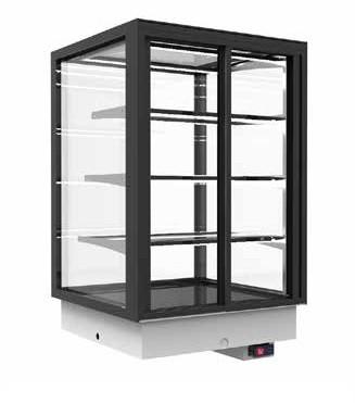 Vitrine chauffante BACK-SERVICE encastrable Chaleur sèche 4 faces vitrées 600mm Integra Drop-in Sayl_0