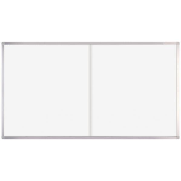 Vitrine intérieure Pro Line 24 x A4 - tableau blanc magnétique avec portes coulissantes et verrouillage_0