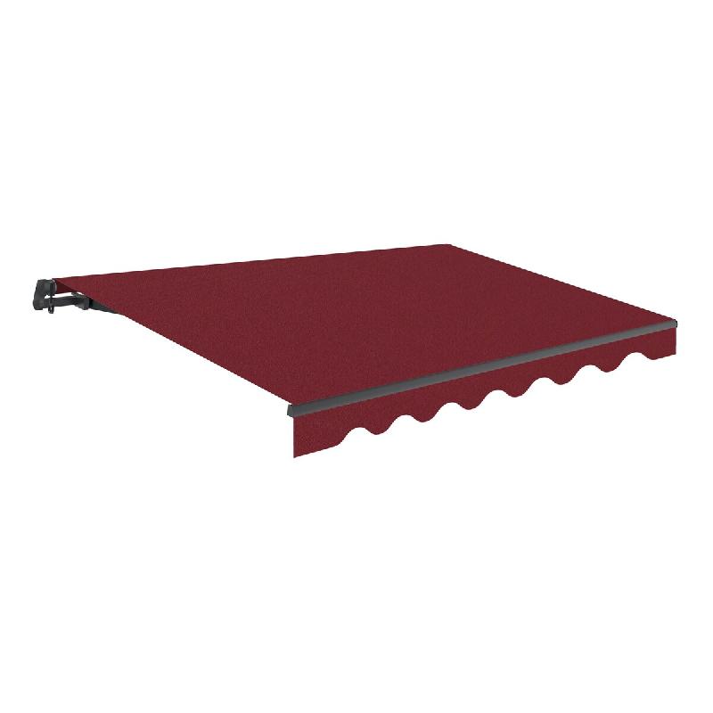 WASABI Store banne manuel 3x2,5m Grenat Polyester – Structure Aluminium Anthracite Inclinaison Réglable - marron polyester BTK325039-E_0