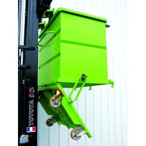 216011 - Benne à fond ouvrant - Collvert - 1000 L avec roues renforcées et prise fourches_0