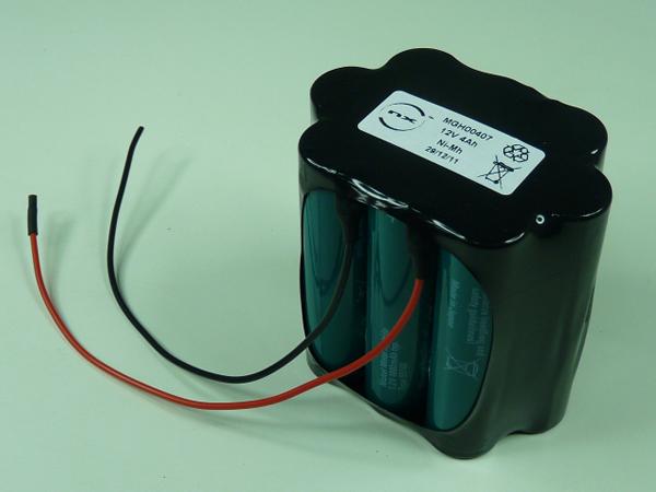 Batterie industrielle Nimh 10x 4/3A 10S1P ST9 - 12V 4000mAh avec fils - Marque NX_0