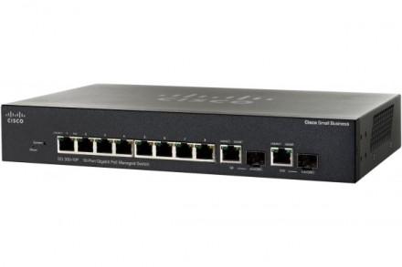 CISCO SG300-10P - Switch manageable 8 ports Gigabit + 2 ports SFP avec PoE - Garantie à vie_0