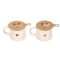 Coffret de 2 mugs Sangam 35 cl -  Beige Rond Porcelaine Table Passion - beige porcelaine 3106232960918_0