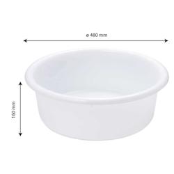 GILAC Cuvette ronde - Bac à diviseuse rond  19 L - blanc - 3701666000737_0