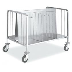 Distform Chariot Inox Double de Rangement et Transport d'Assiettes 300 Assiettes Acier inoxydable 1165x785x850mm - 641094190651_0