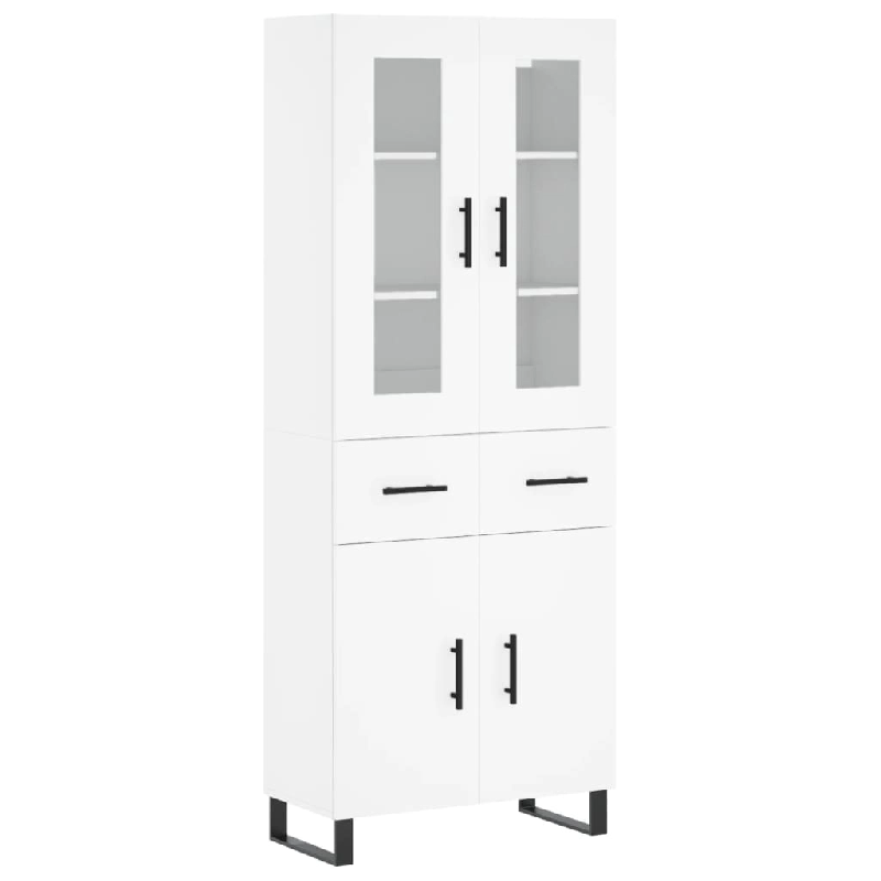Helloshop26 - Buffet bahut commode armoire meuble de rangement organisateur cuisine salle de séjour salon haut 69,5 x 34 x 180 cm 02_0032628 - 300021_0