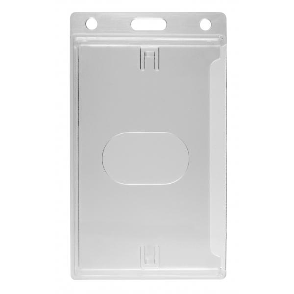 IDS 69 - Porte-badges en polycarbonate dépoli - Modèle vertical avec ouverture latérale_0