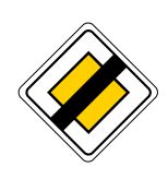Panneau type AB7 - Fin du caractère prioritaire d'une route - Panneau routier_0