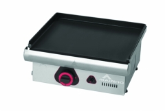 Plancha lisse gaz - acier laminé - 460 mm - puissance 4,1 kW - allumage piezo - robinet à 2 intensités_0