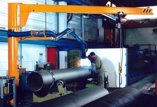 Potence sur fût type RPI - rotation manuelle 270° - flèche surélevée - capacité de 80 à 2000 kg - portée jusqu'à 10 m_0