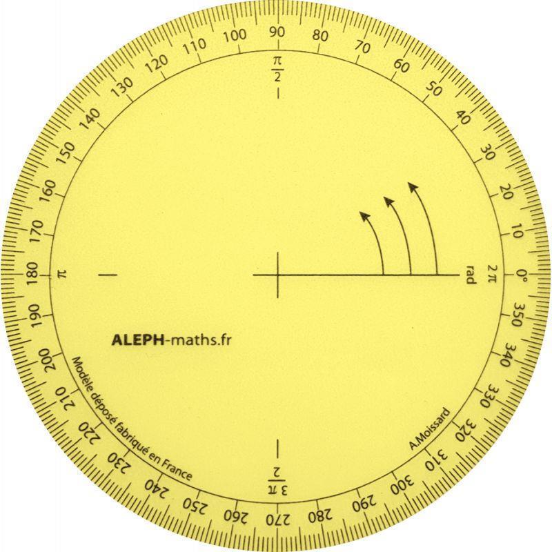 Rapporteur géométrie 360° - Graduation trigonométrique - 11cm - SAFETOOL FTT860362_0