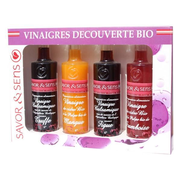 SAVOR&SENS BIO COFFRET VINAIGRES DÉCOUVERTE BIO CONDIMENTS GOURMETS