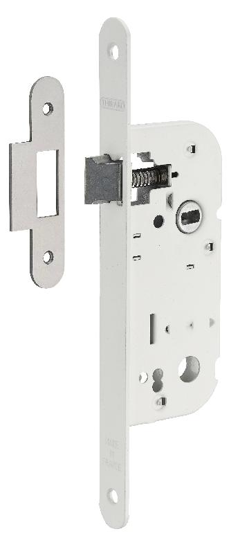 Serrure encastrable pour porte d'intérieur - Bec de cane V/BR - Fouillot 6 x 9 mm - THIRARD - Réf. 00012190_0