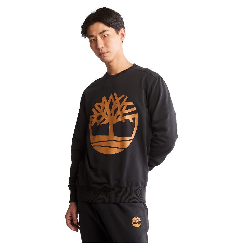 Sweatshirt core tree Timberland col rond - Réf: TB0A2BJ8 - Coupe droite décontractée, logo arbre sur la poitrine_0