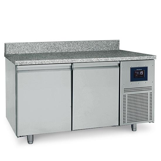 Table congélateur pâtisserie 2 portes 600x400 mm plan en granite avec dosseret -10°/-22°c wifi - 1550x800x850 mm - BNZ0003/FN_0
