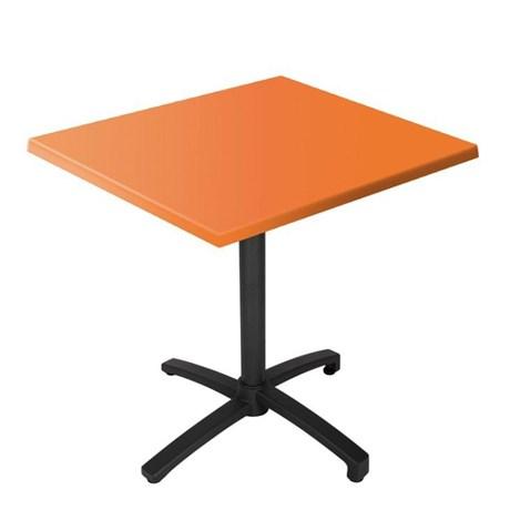 TABLE DE TERRASSE CARRÉE EVA ORANGE 70 X 70 CM