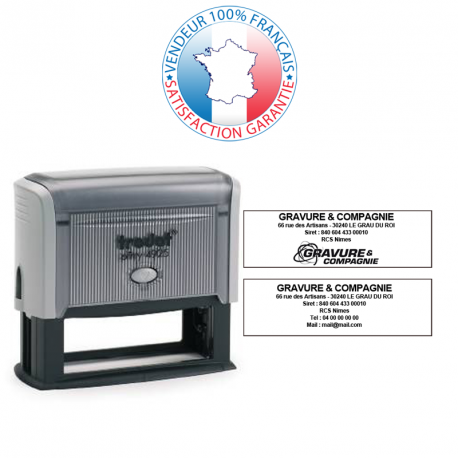 Tampon encreur Trodat Printy 4925 - Empreinte personnalisable 6 lignes 82 x 25 mm - Référence 4925-1_0