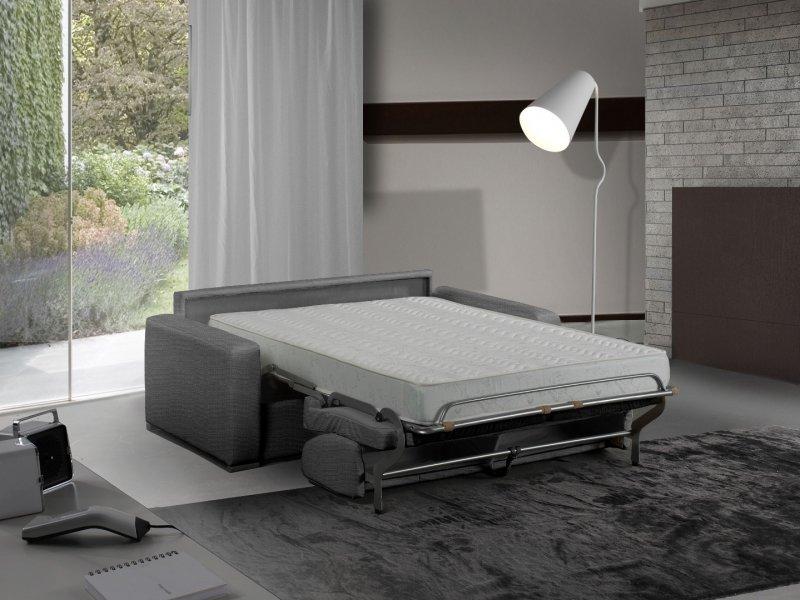 CANAPÉ LIT 3 PLACES MASTER CONVERTIBLE EXPRESS 140 CM TWEED CROSS GRIS GRAPHITE MATELAS 18 CM INCLUS_0