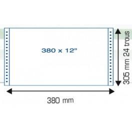 PAPIER LISTING 1 PLIS DÉTACHABLE UNI BLANC 60G CARTON DE 2000 FEUILLES