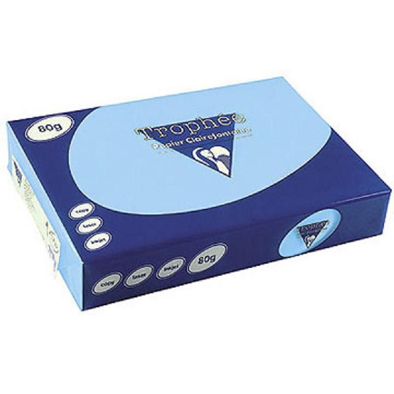 CLAIREFONTAINE PAPIER COULEUR POLYVALENT A3 BLEU DE 80 G/M² (PRIX À L'UNITÉ)