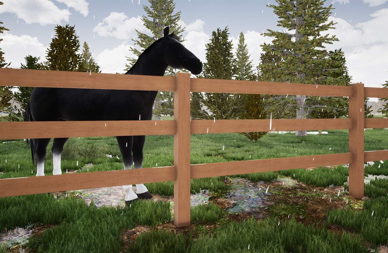 Clôture PVC pour chevaux - Horse Stop - Artbois, 3 lices, 1m50, marron clair, mélange PVC et bois_0