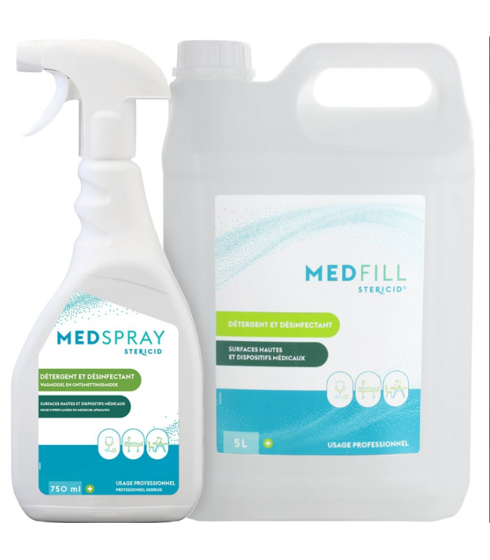 Détergent désinfectant medfill/medspray spray 750 ml - détergent désinfectant de surface_0