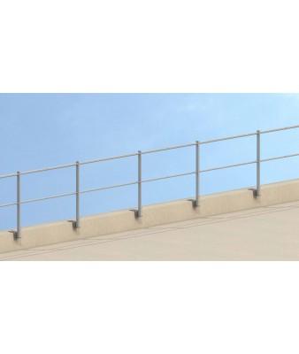 Garde-corps en aluminium - sécurisation de terrasse - L'Echelle Européenne - droit ou incliné - fixation sur platine déportée_0