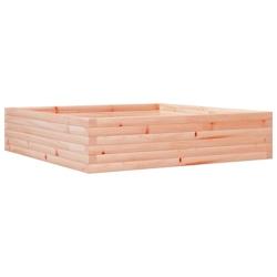 Helloshop26 - Jardinière bac lit surélevé plantes fleurs terrasse jardin 100 x 100 x 23 cm bois massif de douglas marron 02_0037252 - 3000213818147_0