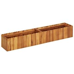 Helloshop26 - Jardinière lit surélevé plantes fleurs jardin 150 x 30 x 25 cm bois massif d'acacia 02_0000998 - 3000073381539_0